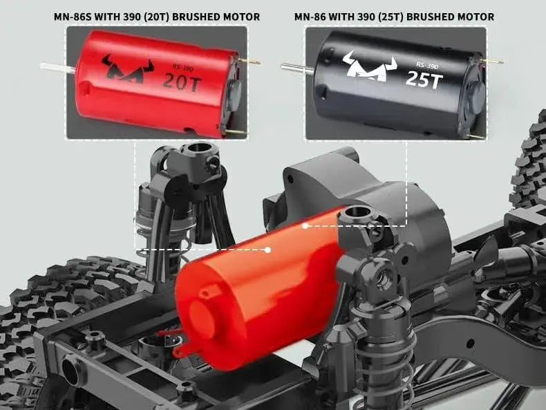 MN-86S 1:12 Scale Rock Crawler | 4WD with Metal Parts & 60 Min Run ZD-pro RC