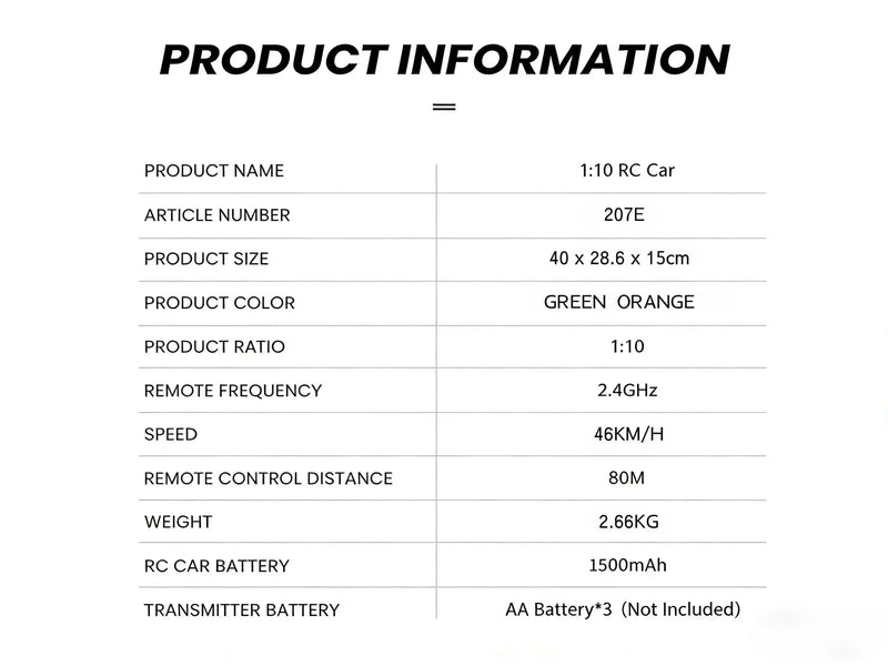 1:10 Brushless Monster Truck – 46KM/H High-Speed Off-Road RC Car ZD-pro RC