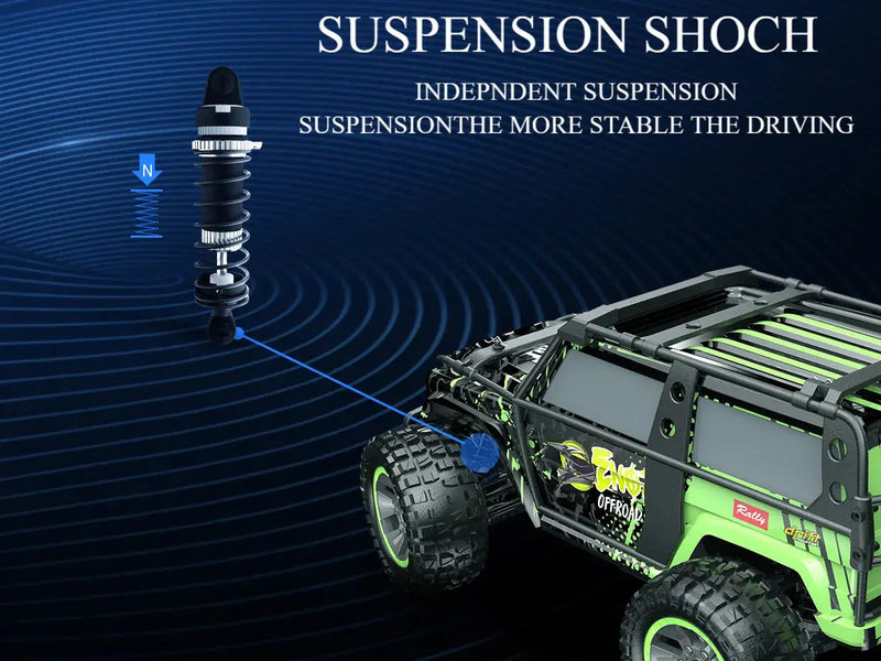 RC Off-Road Vehicle 1:10 - 4WD Brushless 65KM/H Suspension Tires ZD-pro RC