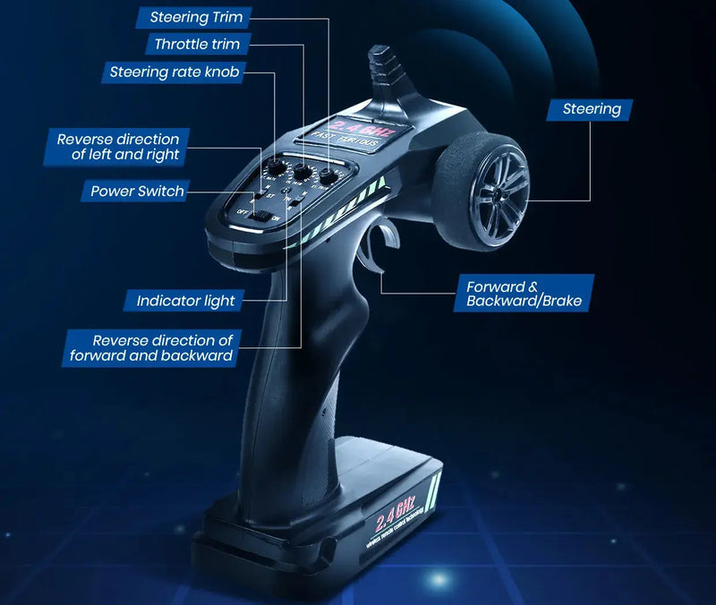 RC Off-Road Vehicle 1:10 - 4WD Brushless 65KM/H Suspension Tires ZD-pro RC