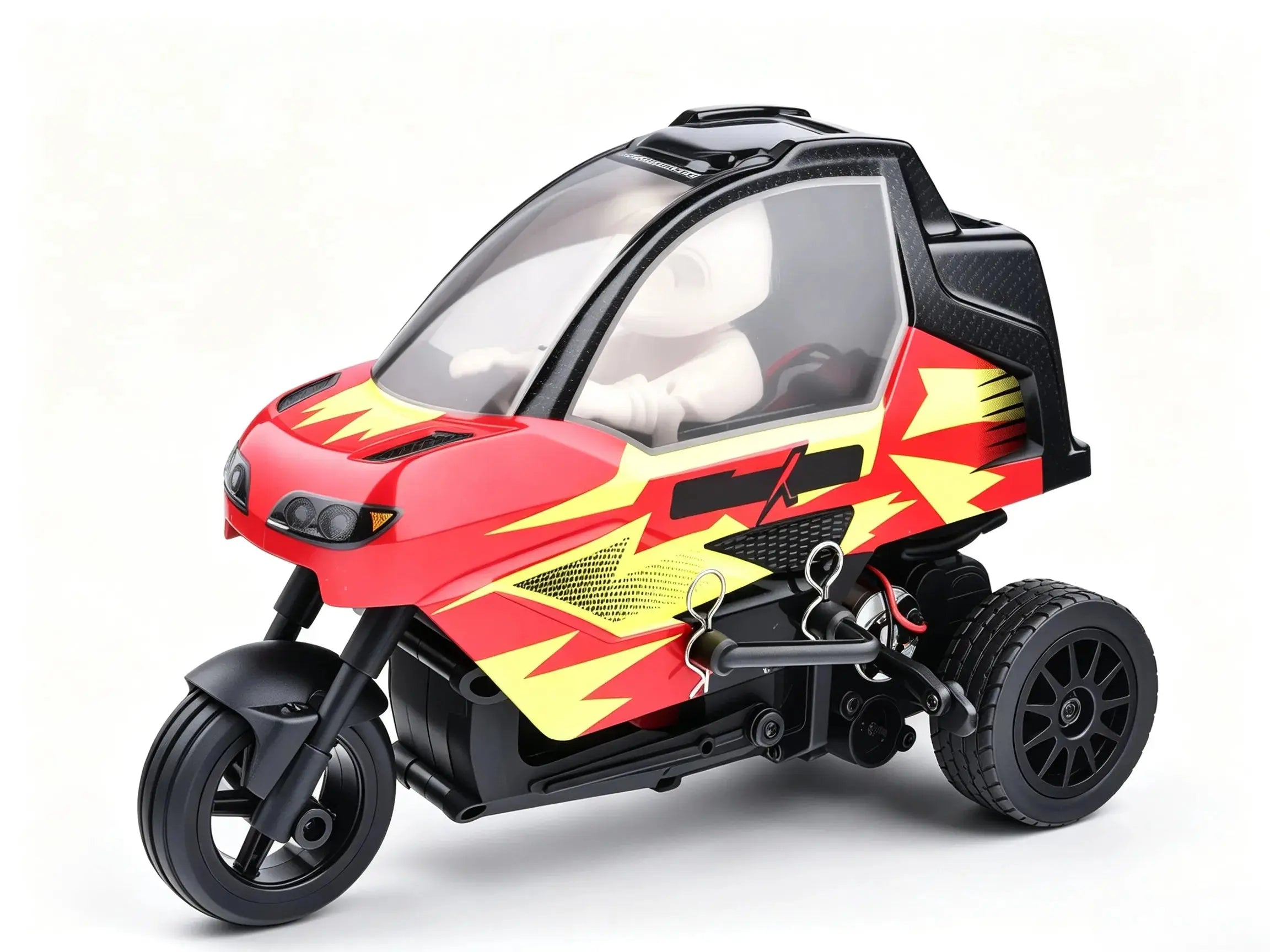 2‑Wheel‑Drive RC Tricycle Stunt Motorcycle, 2.4G Remote Control Drift Bike With LED Lights ZD-pro RC