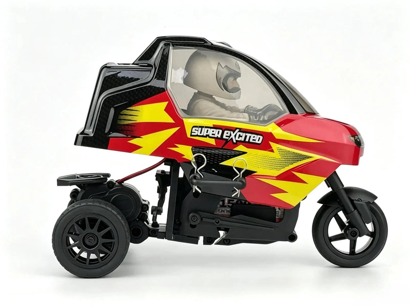 2‑Wheel‑Drive RC Tricycle Stunt Motorcycle, 2.4G Remote Control Drift Bike With LED Lights ZD-pro RC