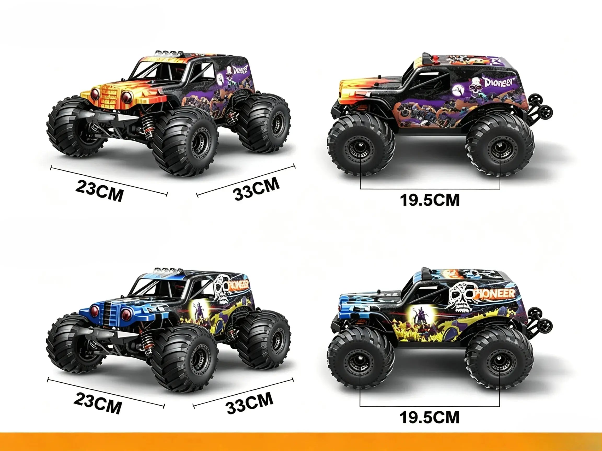 1:14 4WD Monster Truck Brushless & Brushed Versions ZD-pro RC