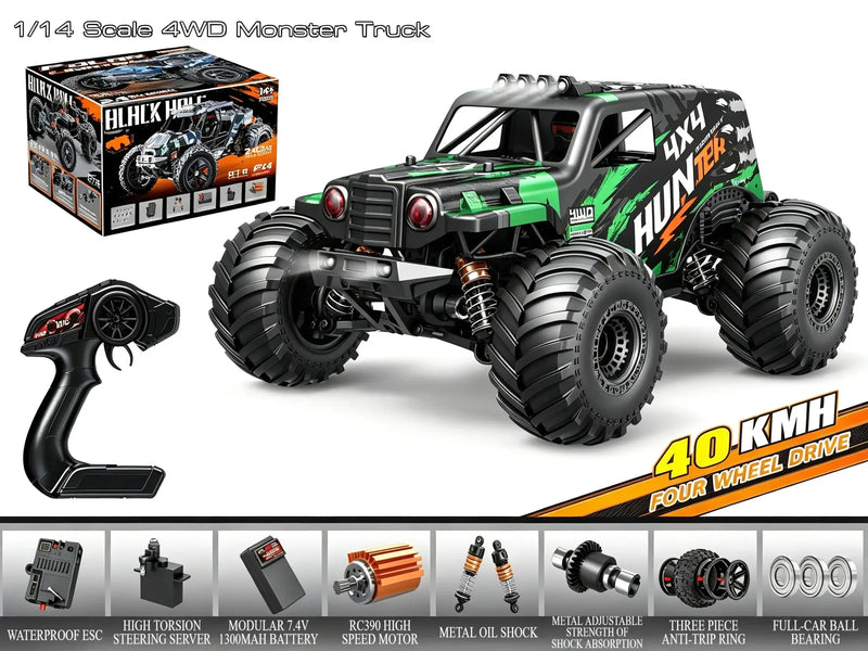 1:14 4WD Monster Truck Brushless & Brushed Versions ZD-pro RC