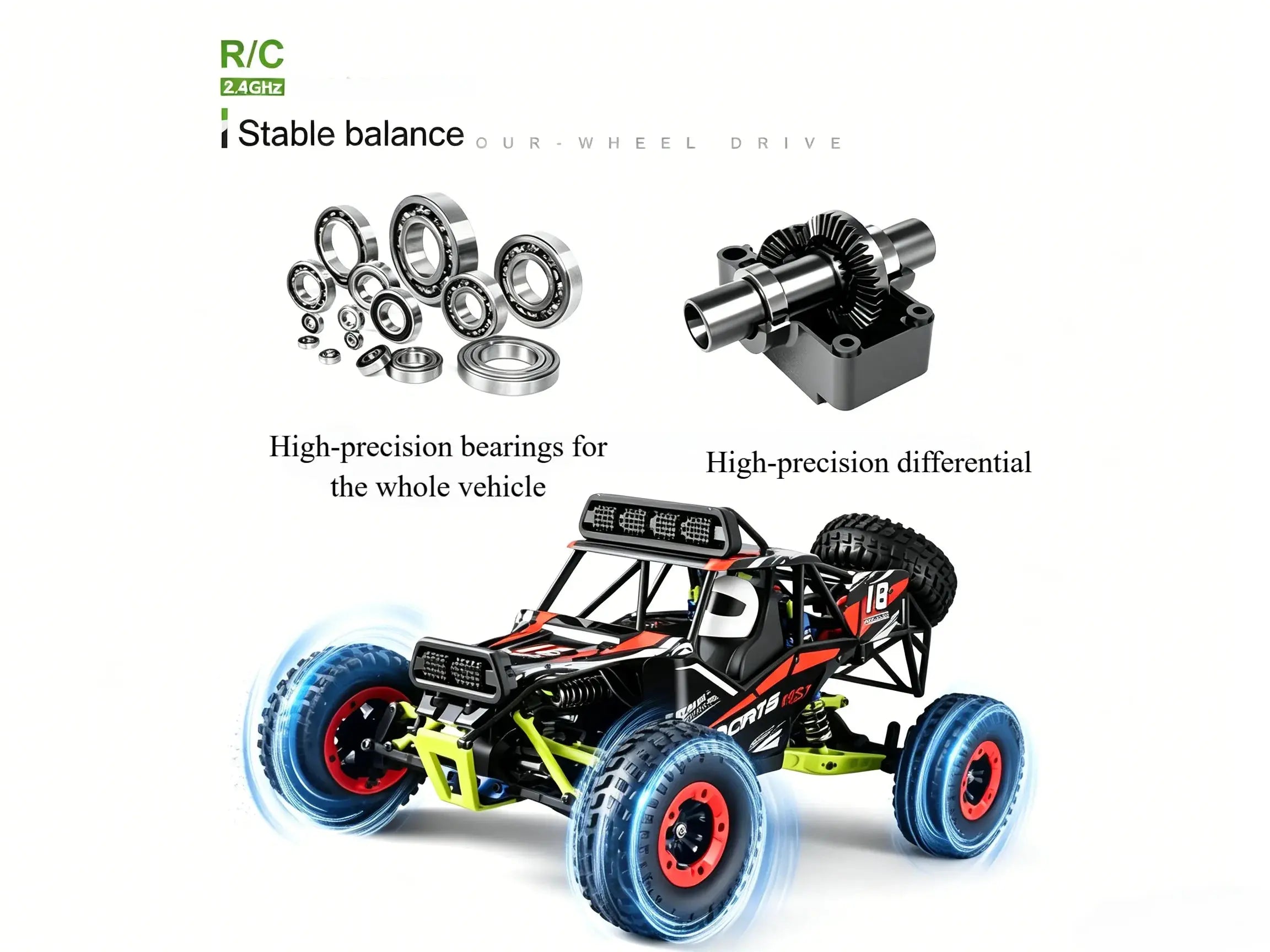 1:12 Scale 4WD RC Off-Road Buggy with Independent Suspension ZD-pro RC