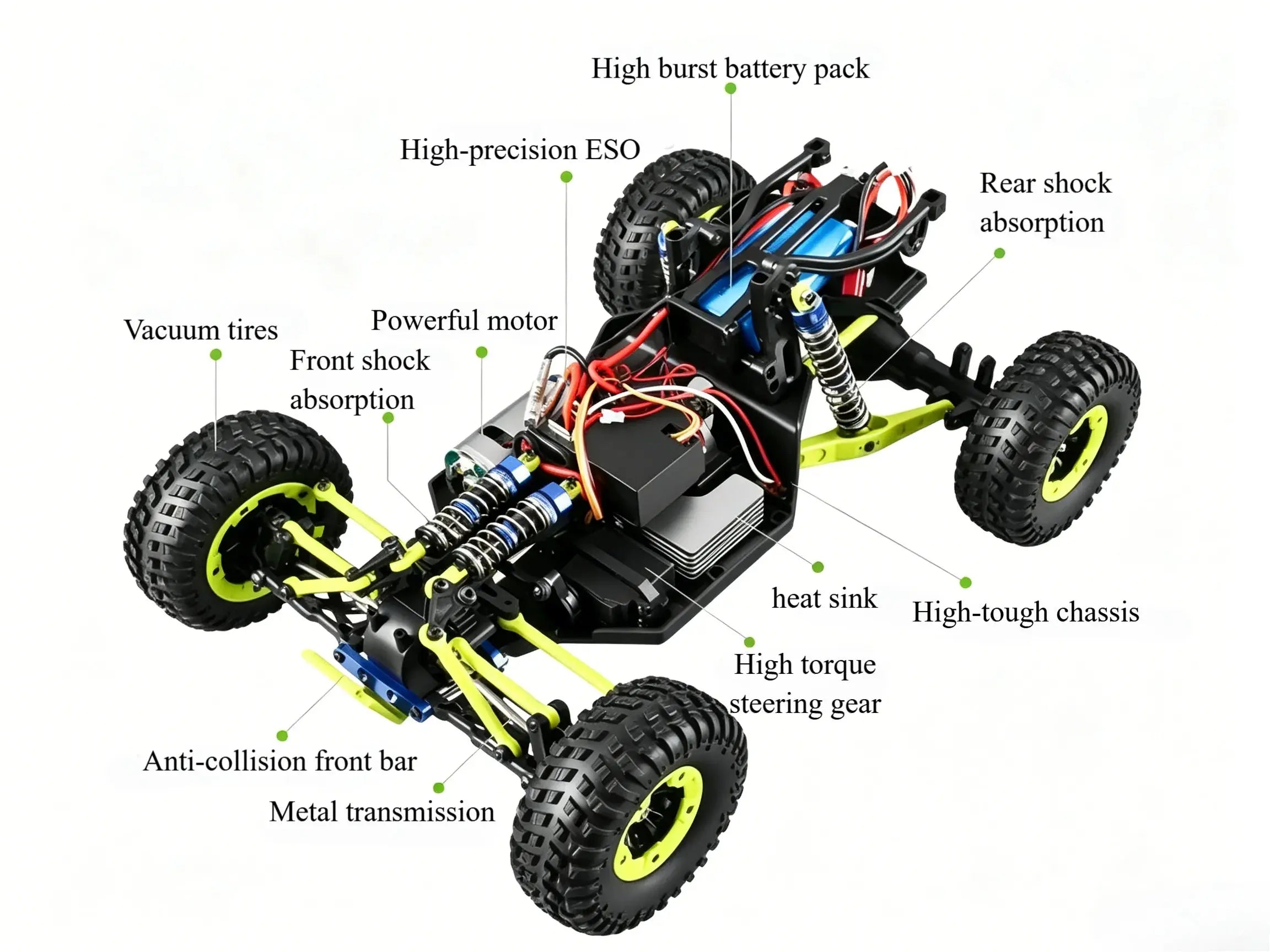 1:12 Scale 4WD RC Off-Road Buggy with Independent Suspension ZD-pro RC
