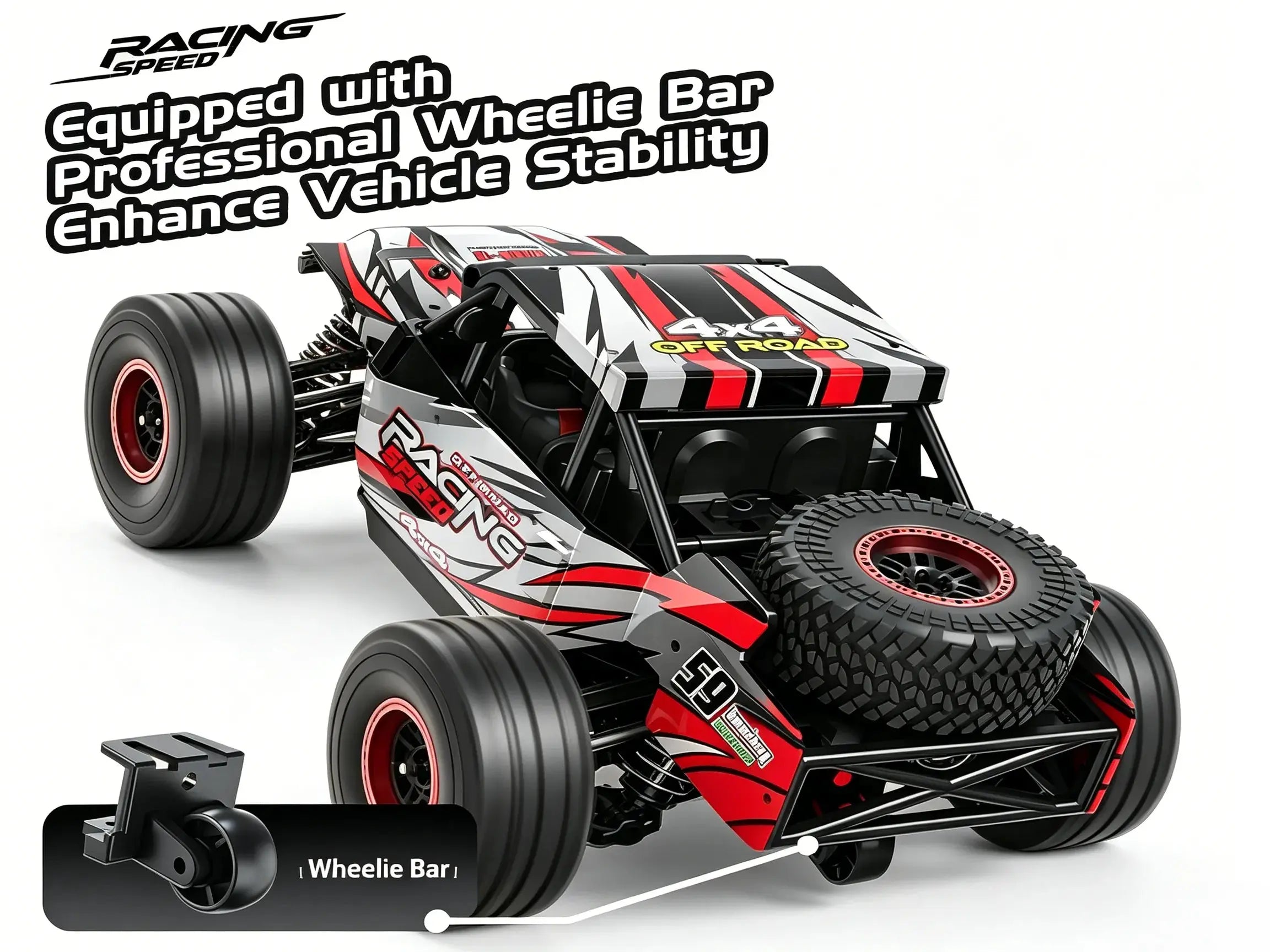 1:18 4WD RC Off-Road Buggy Waterproof LED Light High Speed RC Truck ZD-pro RC