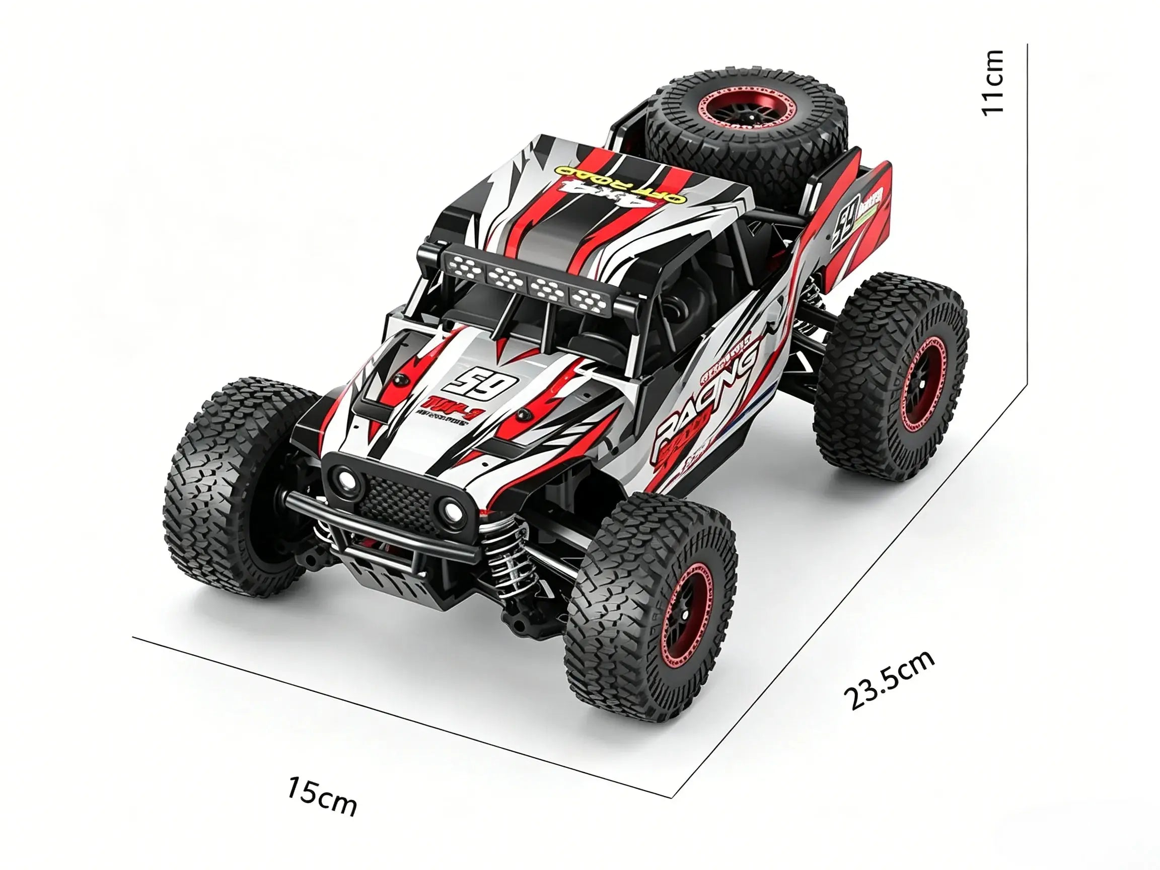 1:18 4WD RC Off-Road Buggy Waterproof LED Light High Speed RC Truck ZD-pro RC