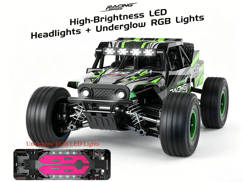 1:18 4WD RC Off-Road Buggy Waterproof LED Light High Speed RC Truck ZD-pro RC