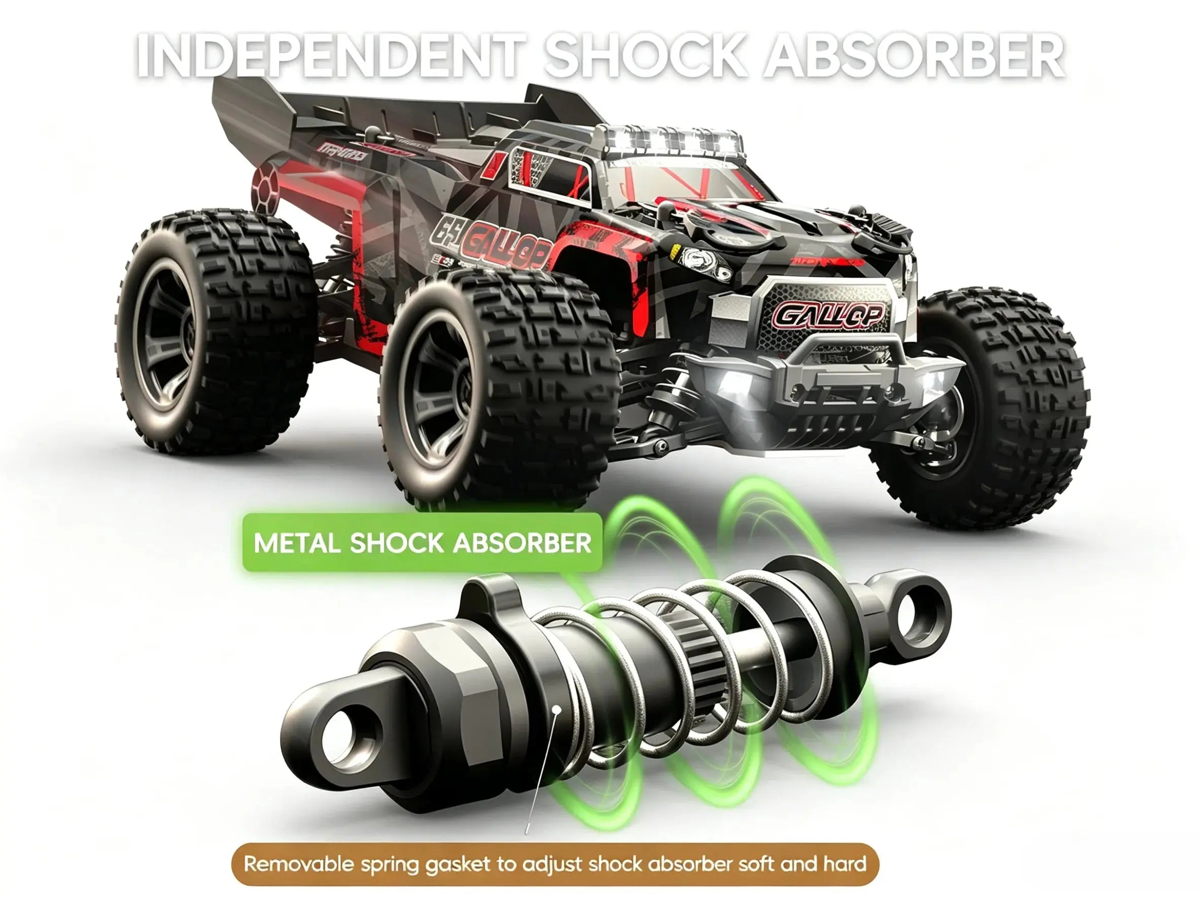 1:18 4WD RC Off-Road Truck, Brushed & Brushless Two Versions for Adults ZD-pro RC