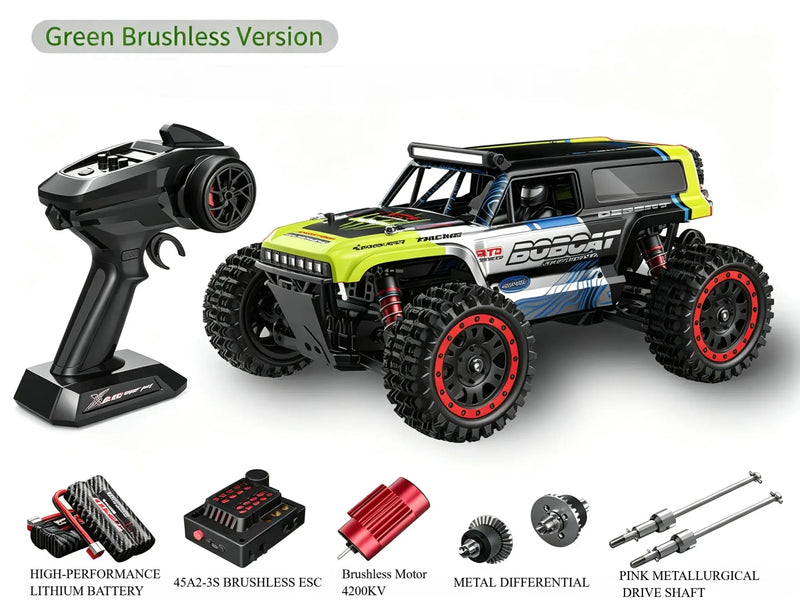 4WD RC Off-Road Truck with LED Lights, Brushed & Brushless Versions ZD-pro RC