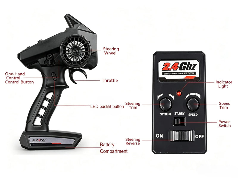 Hobby Grade 4WD RC Off-Road Truck, 38km/h All Terrain for Adults ZD-pro RC