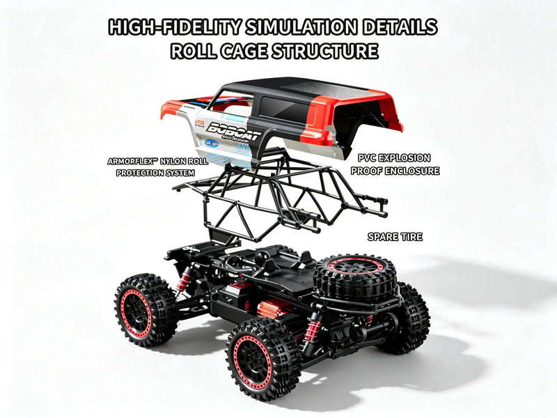 4WD RC Off-Road Truck with LED Lights, Brushed & Brushless Versions ZD-pro RC