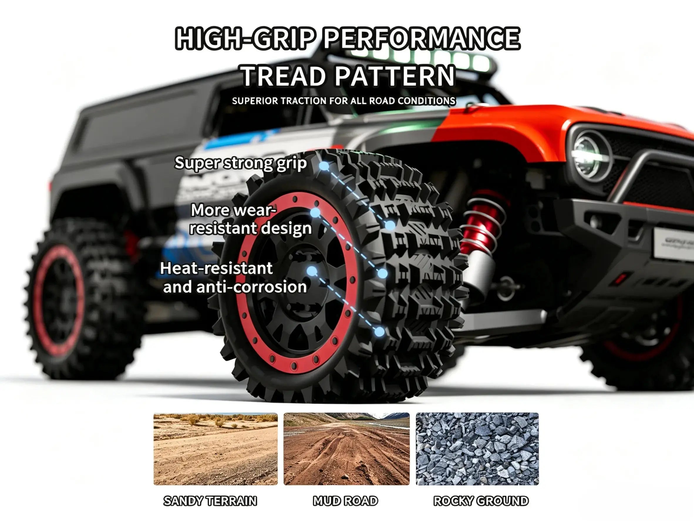 4WD RC Off-Road Truck with LED Lights, Brushed & Brushless Versions ZD-pro RC