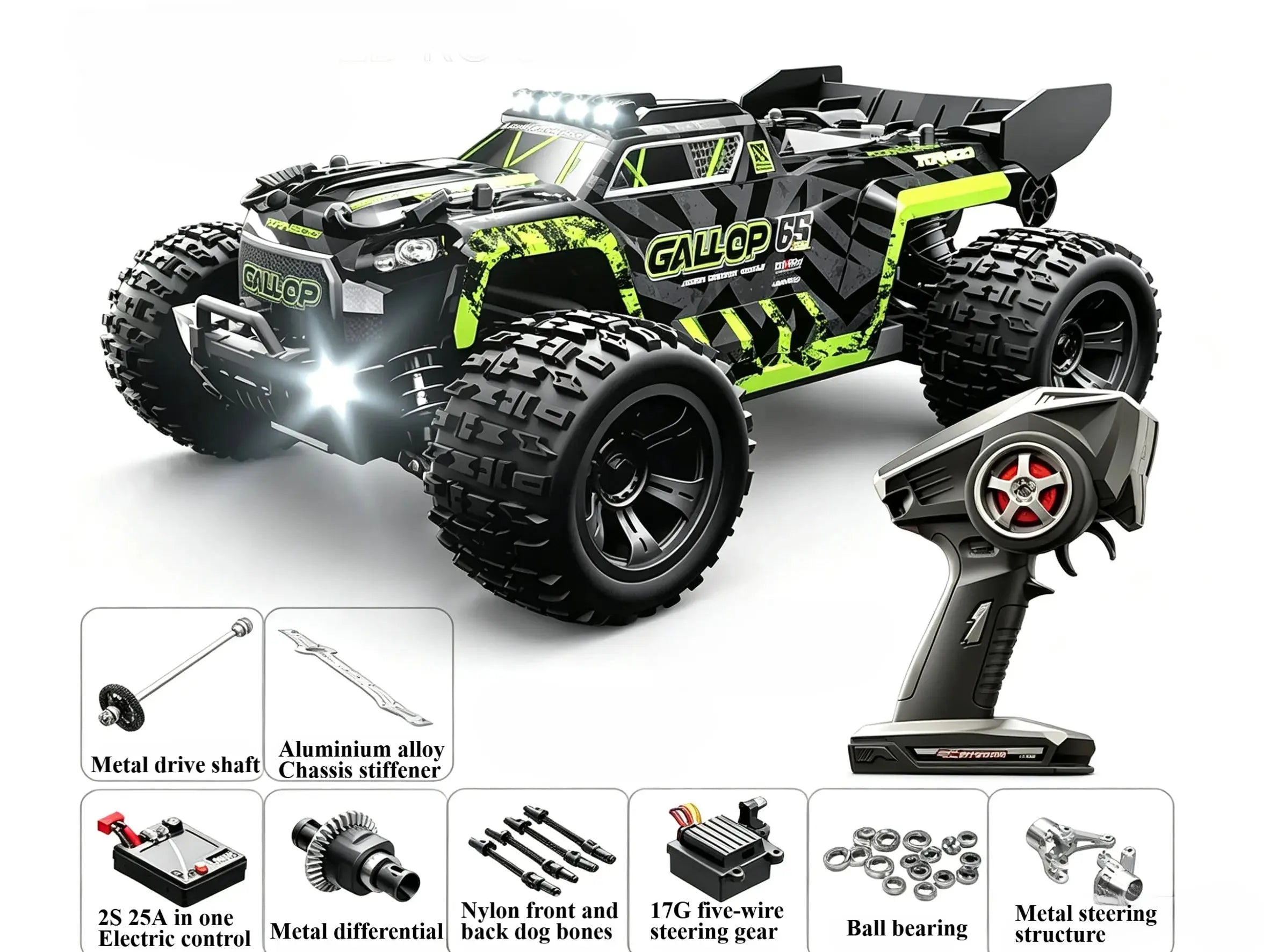 1:18 4WD RC Off-Road Truck, Brushed & Brushless Two Versions for Adults ZD-pro RC