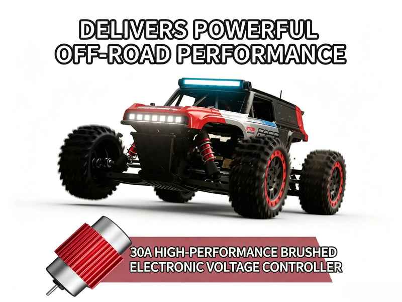 4WD RC Off-Road Truck with LED Lights, Brushed & Brushless Versions ZD-pro RC