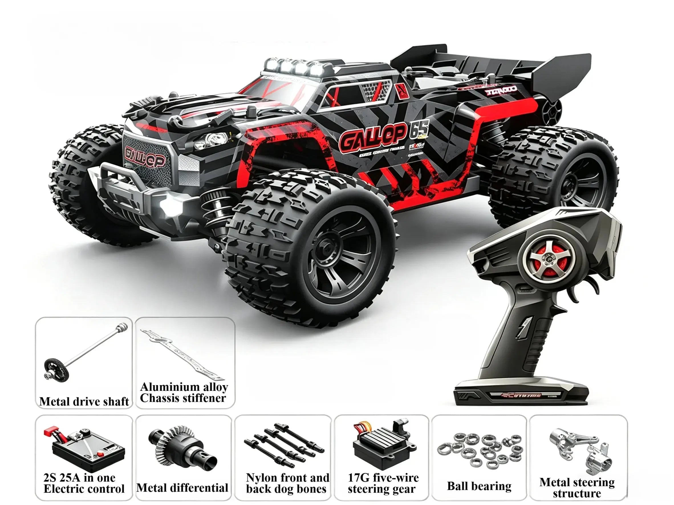 1:18 4WD RC Off-Road Truck, Brushed & Brushless Two Versions for Adults ZD-pro RC