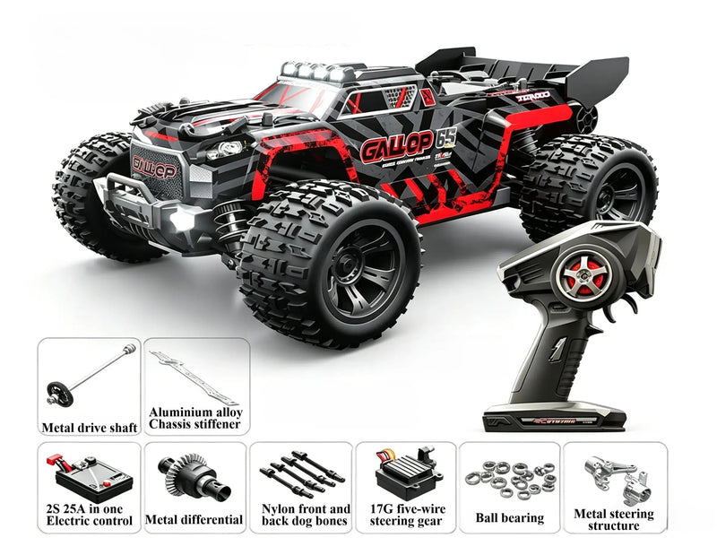 1:18 4WD RC Off-Road Truck, Brushed & Brushless Two Versions for Adults ZD-pro RC