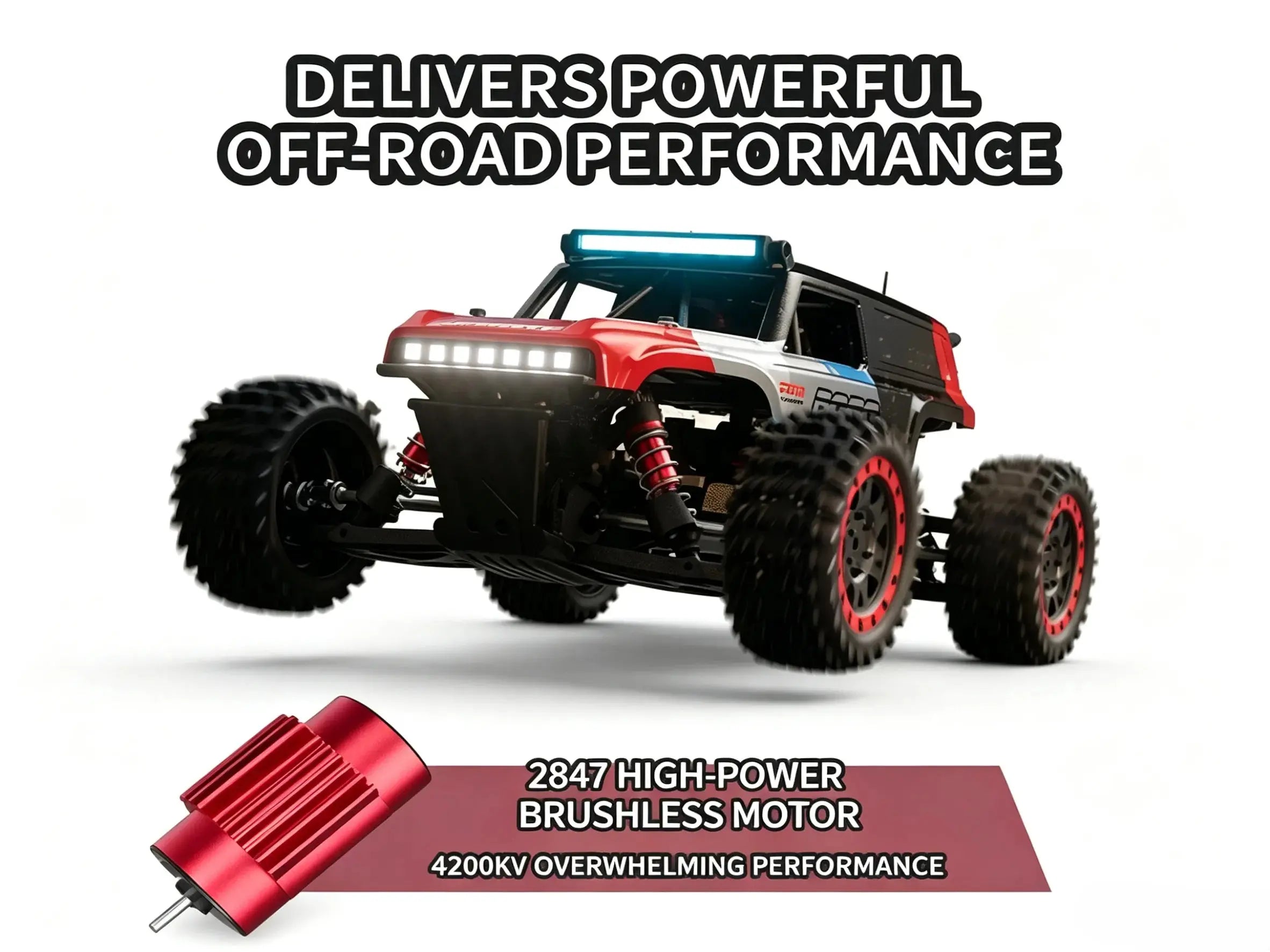 4WD RC Off-Road Truck with LED Lights, Brushed & Brushless Versions ZD-pro RC
