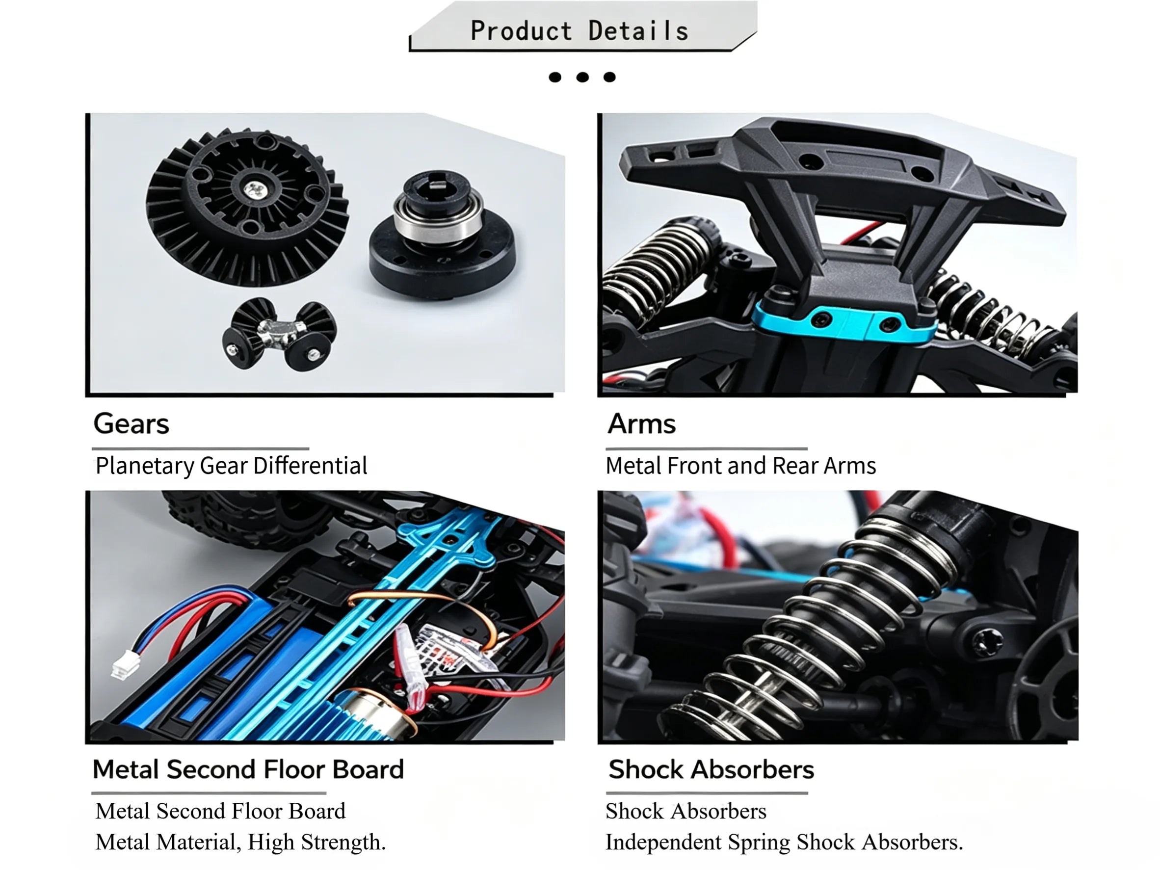 Hobby Grade 4WD RC Off-Road Truck, 38km/h All Terrain for Adults ZD-pro RC