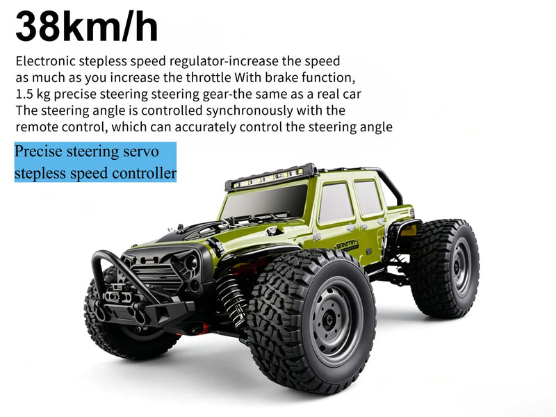 Hobby Grade 4WD RC Off-Road Truck, 38km/h All Terrain for Adults ZD-pro RC