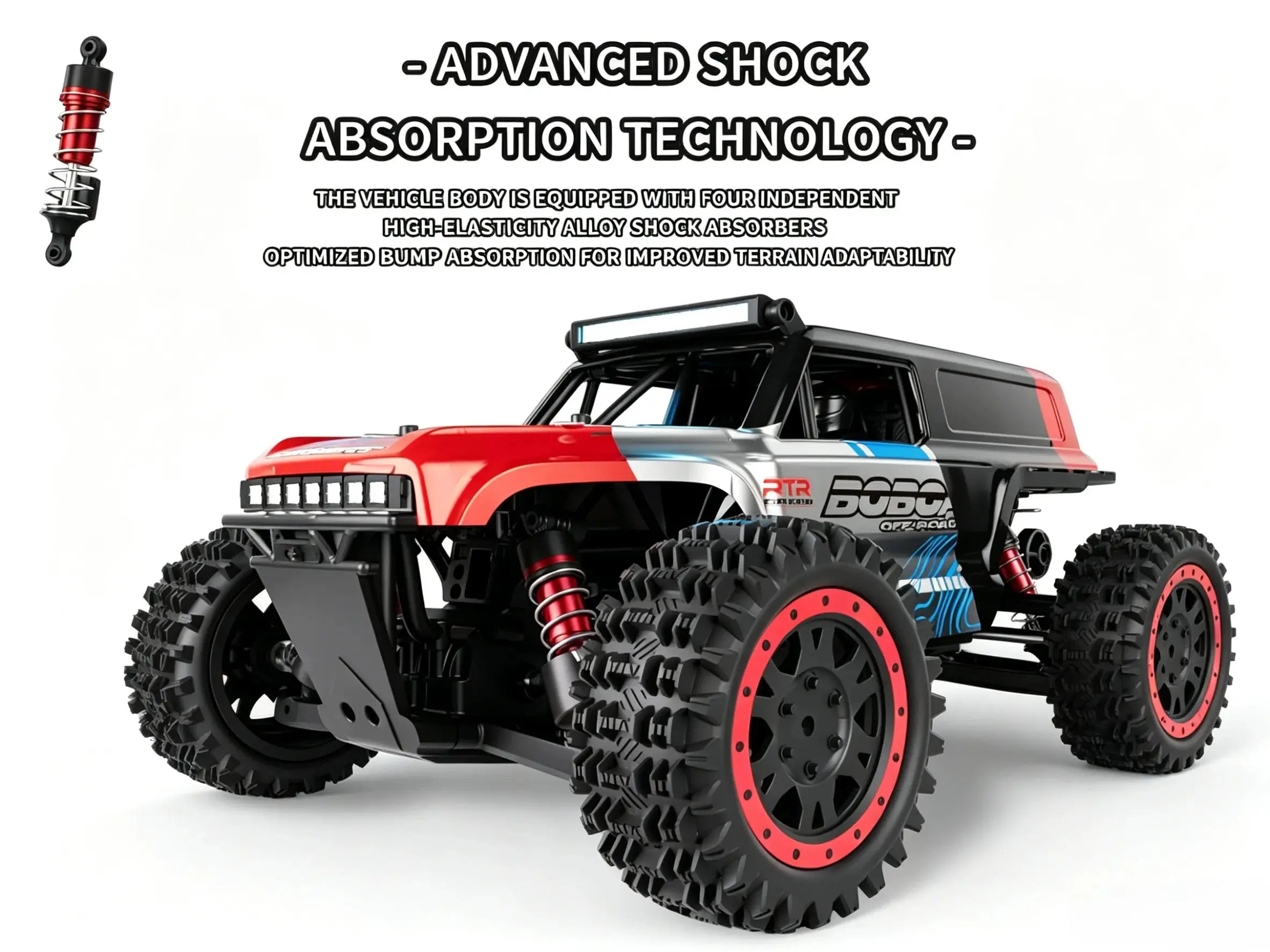 4WD RC Off-Road Truck with LED Lights, Brushed & Brushless Versions ZD-pro RC
