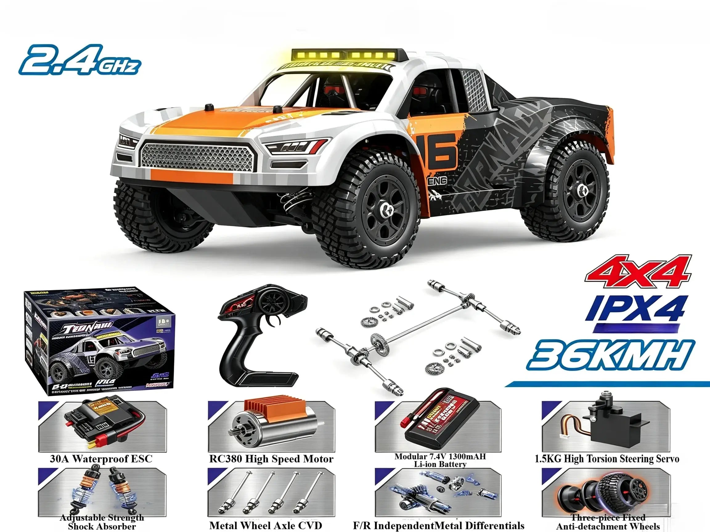 1:16 4WD RC Short Course Truck, Brushed and Brushless Optional Hobby RC Truck ZD-pro RC
