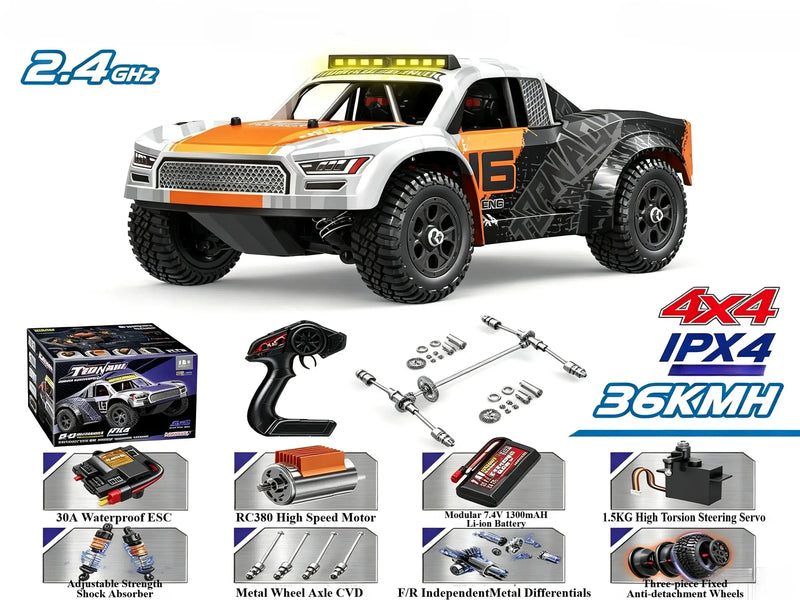 1:16 4WD RC Short Course Truck, Brushed and Brushless Optional Hobby RC Truck ZD-pro RC