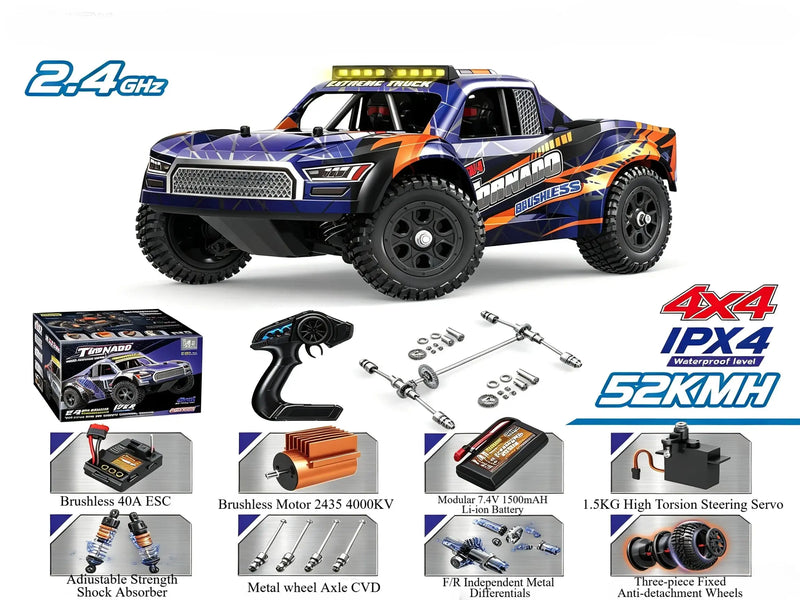 1:16 4WD RC Short Course Truck, Brushed and Brushless Optional Hobby RC Truck ZD-pro RC