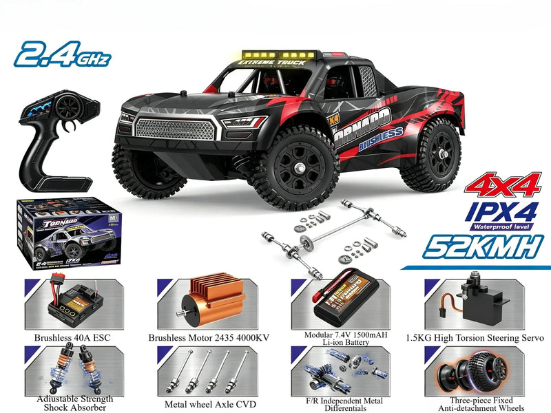 1:16 4WD RC Short Course Truck, Brushed and Brushless Optional Hobby RC Truck ZD-pro RC
