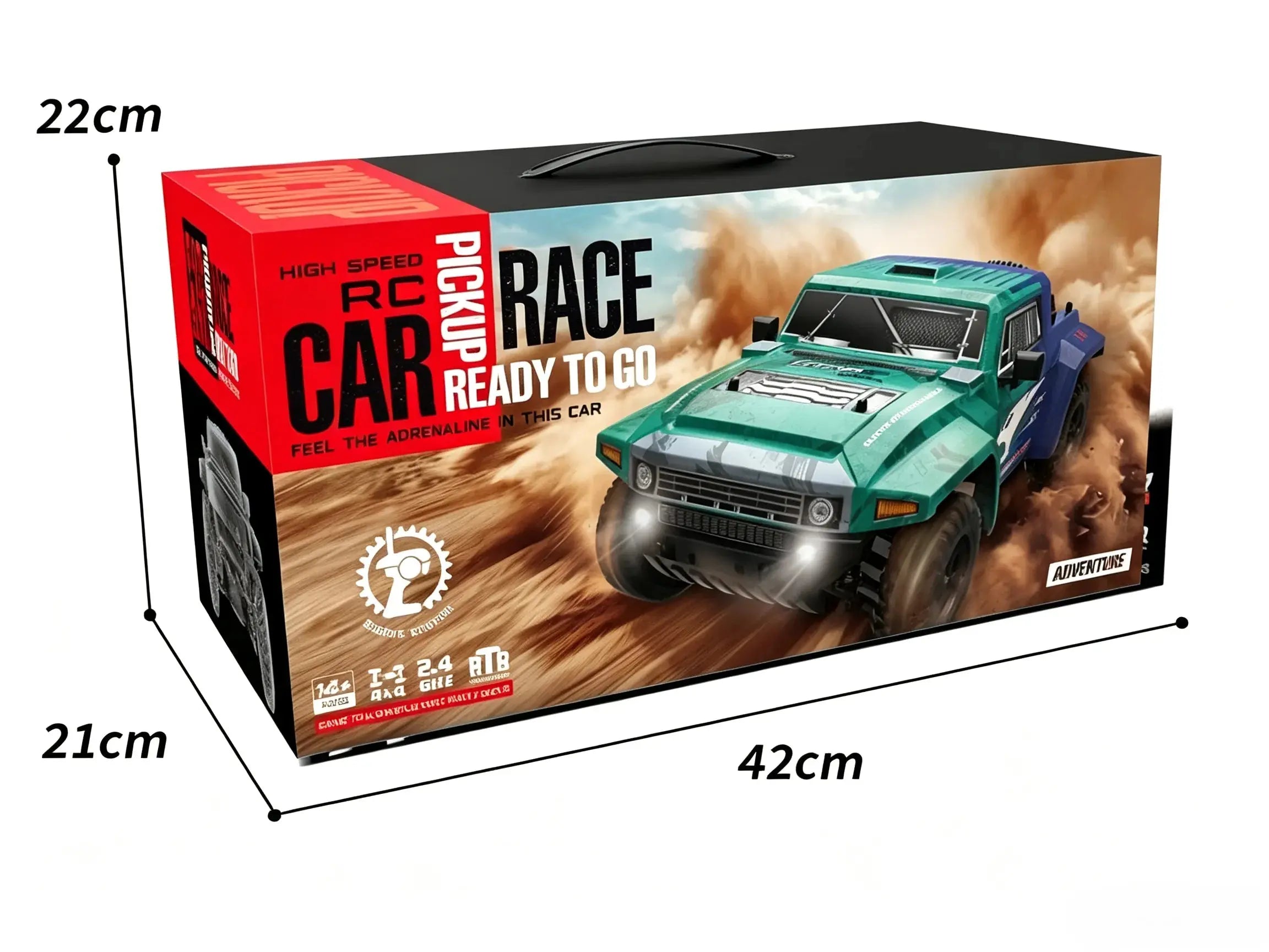 1:12 Full Scale 4WD RC Short Truck, Off-Road RC Car with Gyro Stabilizer ZD-pro RC
