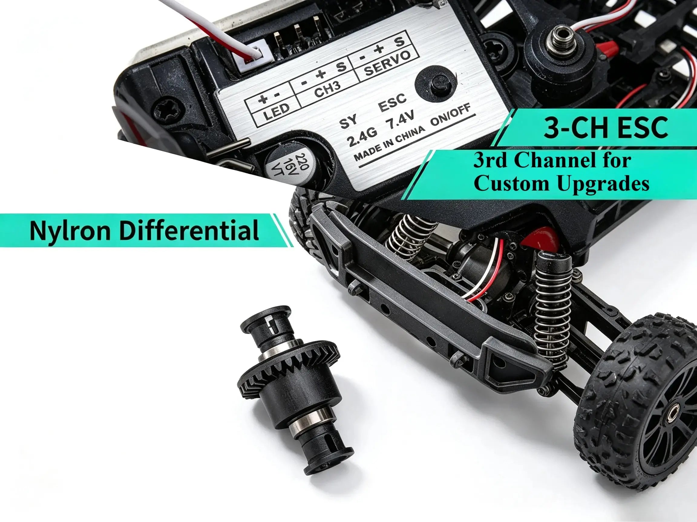 1:12 Full Scale 4WD RC Short Truck, Off-Road RC Car with Gyro Stabilizer ZD-pro RC
