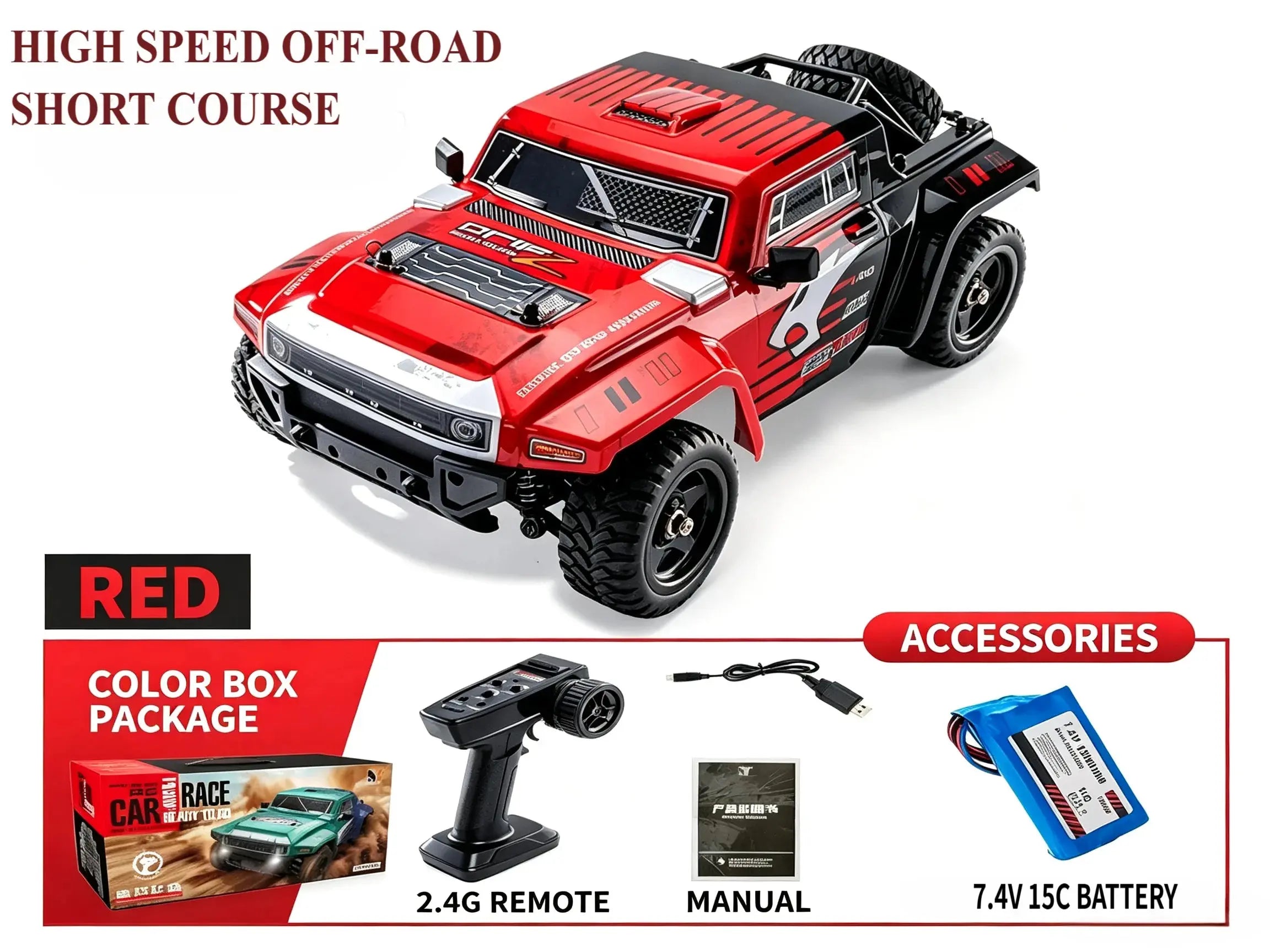 1:12 Full Scale 4WD RC Short Truck, Off-Road RC Car with Gyro Stabilizer ZD-pro RC