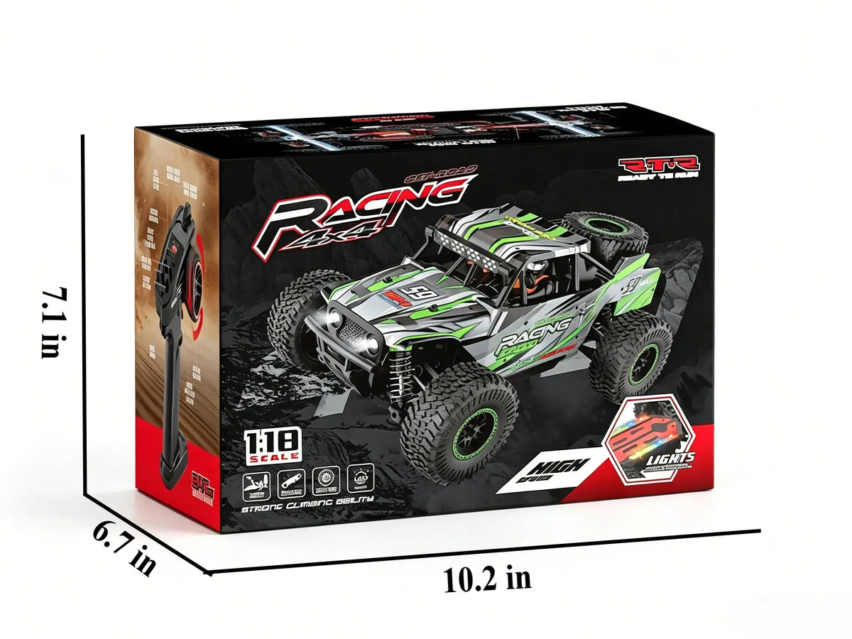 1:18 4WD RC Off-Road Buggy Waterproof LED Light High Speed RC Truck ZD-pro RC