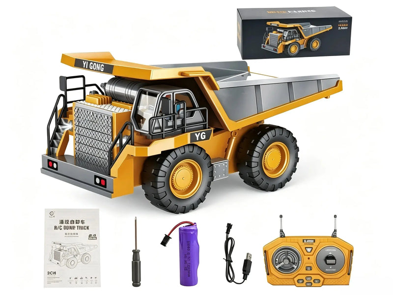 Alloy Remote Control Excavator,11 Channel 1:20 RC Construction Vehicle with Light & Sound ZD-pro RC