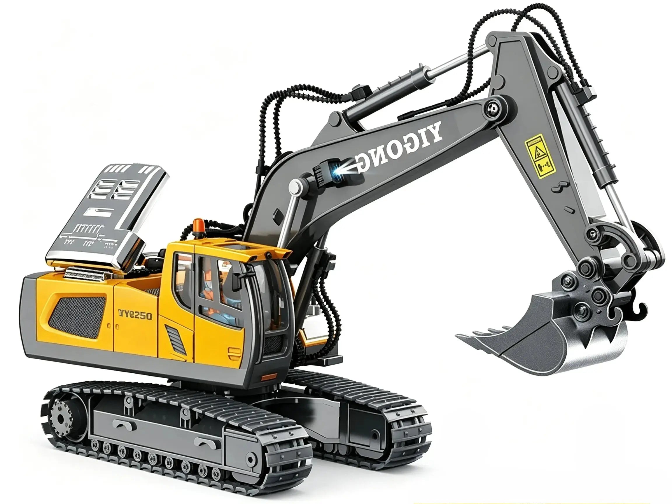 Alloy Remote Control Excavator,11 Channel 1:20 RC Construction Vehicle with Light & Sound ZD-pro RC