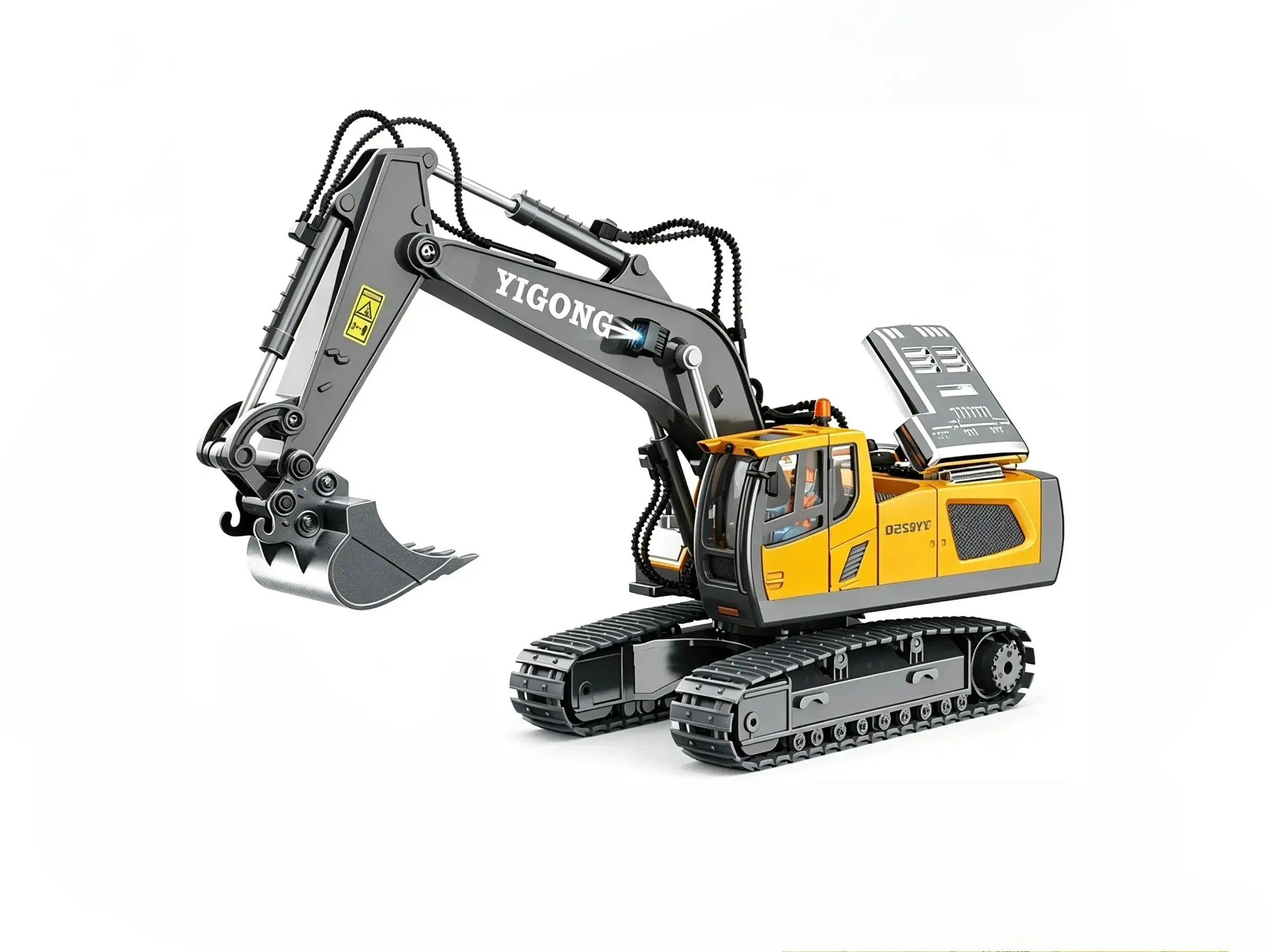 Alloy Remote Control Excavator,11 Channel 1:20 RC Construction Vehicle with Light & Sound ZD-pro RC