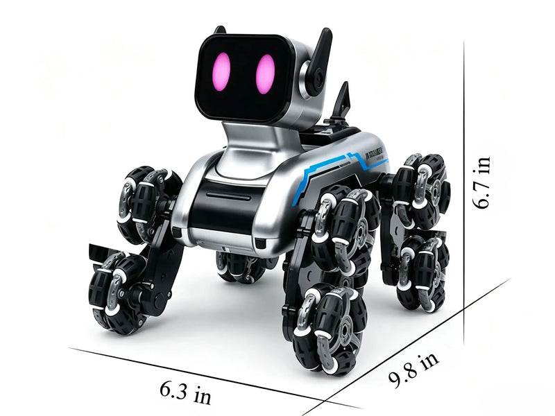 Deformable RC Robot Dog, 8-Wheel Stunt Toy with Handle & Gesture Watch Remote ZD-pro RC