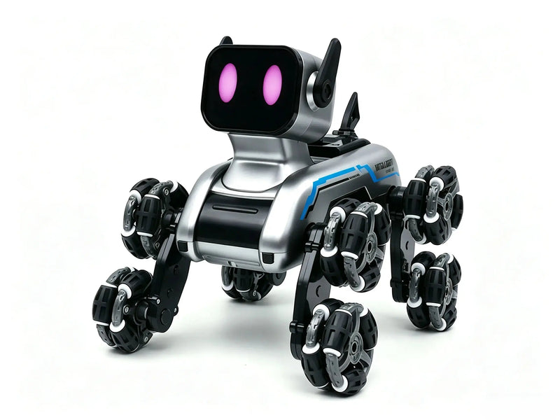 Deformable RC Robot Dog, 8-Wheel Stunt Toy with Handle & Gesture Watch Remote ZD-pro RC