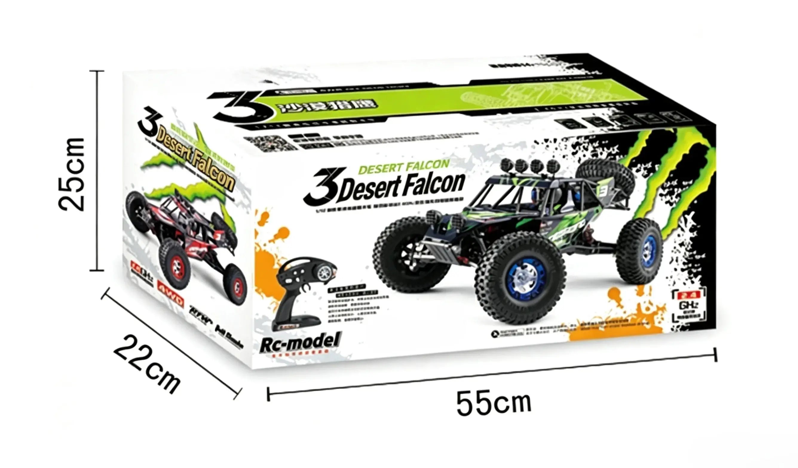 1/12 Full Proportional 4WD High-Speed RC Desert Off-Road Buggy ZD-pro RC