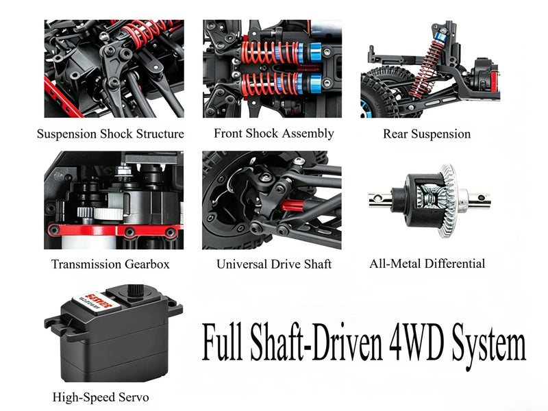 1/12 Full Proportional 4WD High-Speed RC Desert Off-Road Buggy ZD-pro RC