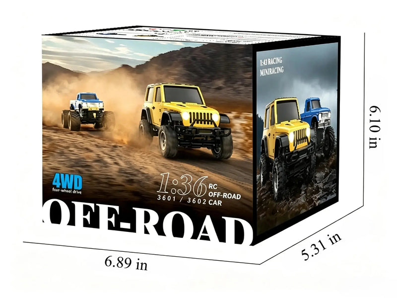 1:36 Mini RC Crawler Truck Full Proportional 4WD Off-Road Vehicle ZD-pro RC
