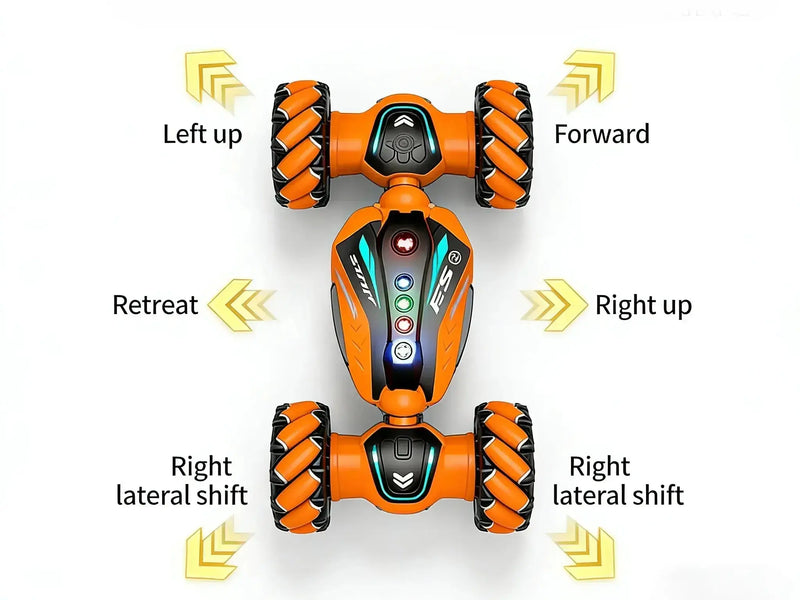 360° Spin RC car Stunt demonstration diagram - ZD-pro RC