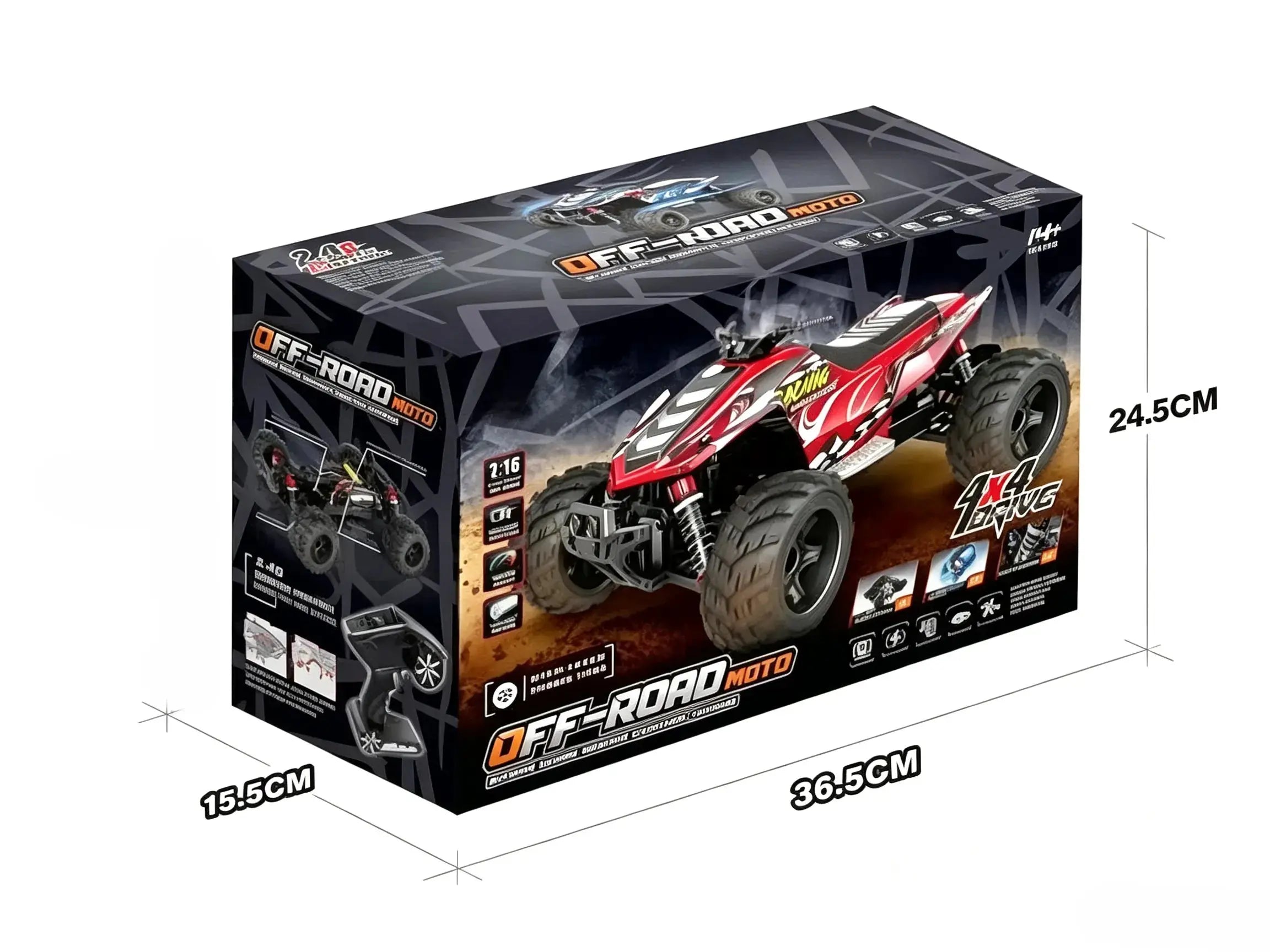 ATV Off Road Remote Control Car 1/16 4WD All Terrain RC Vehicle ZD-pro RC