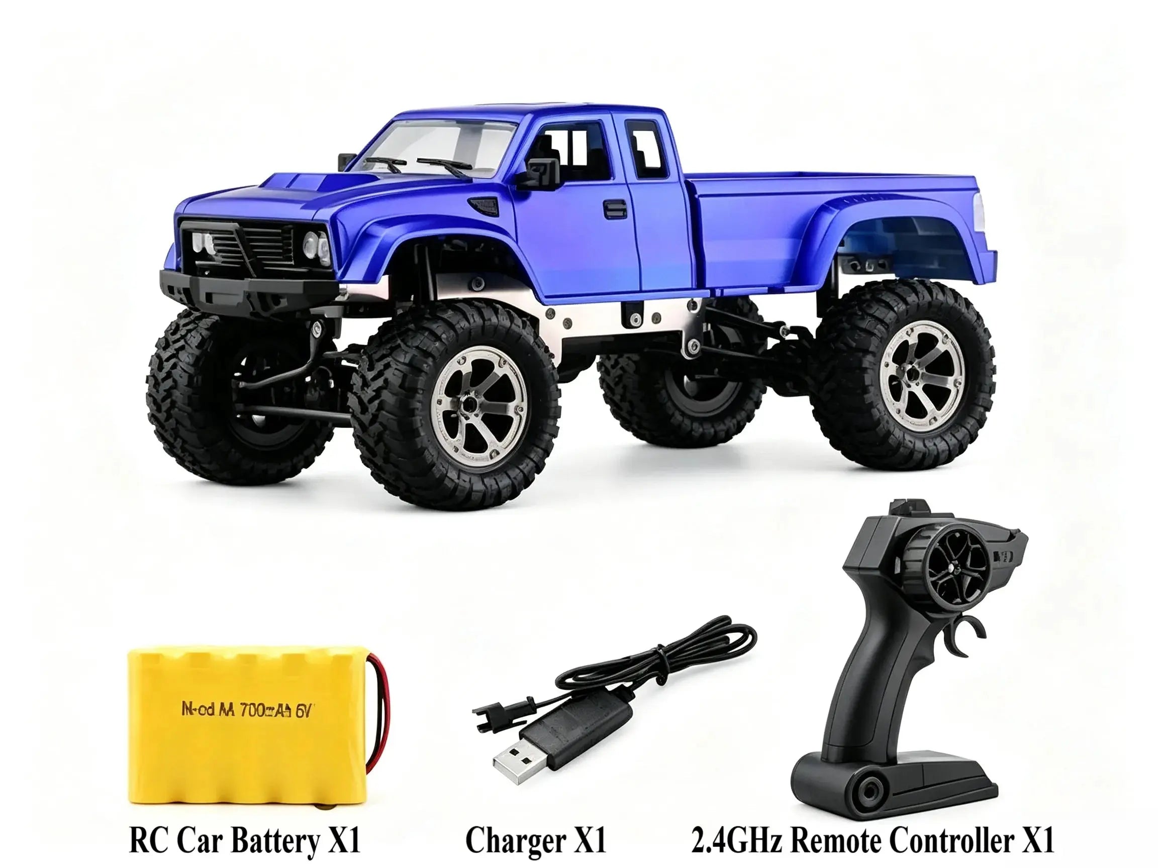 1/16 Scale 4WD RC Crawler Pickup Truck with LED Headlights ZD-pro RC