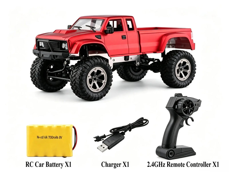 1/16 Scale 4WD RC Crawler Pickup Truck with LED Headlights ZD-pro RC