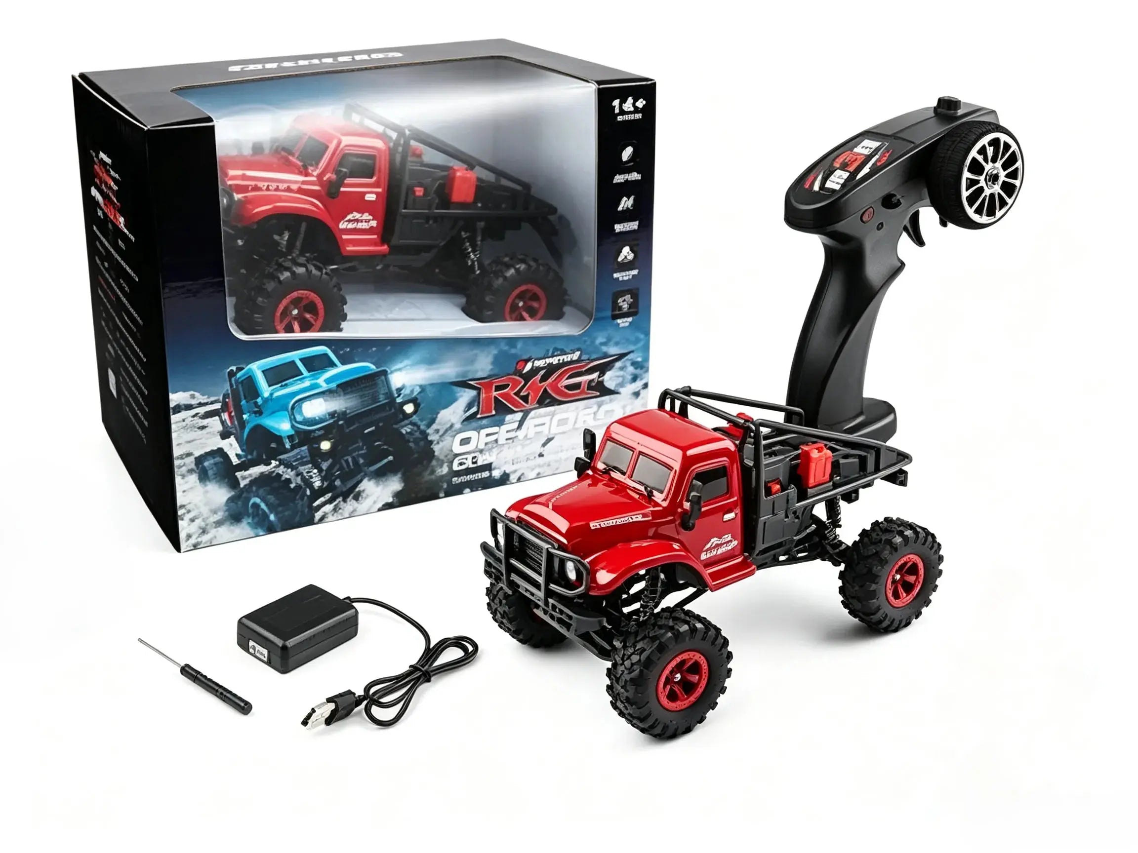 1/18 Scale 4WD Electric RC Crawler Truck with LED Lights ZD-pro RC