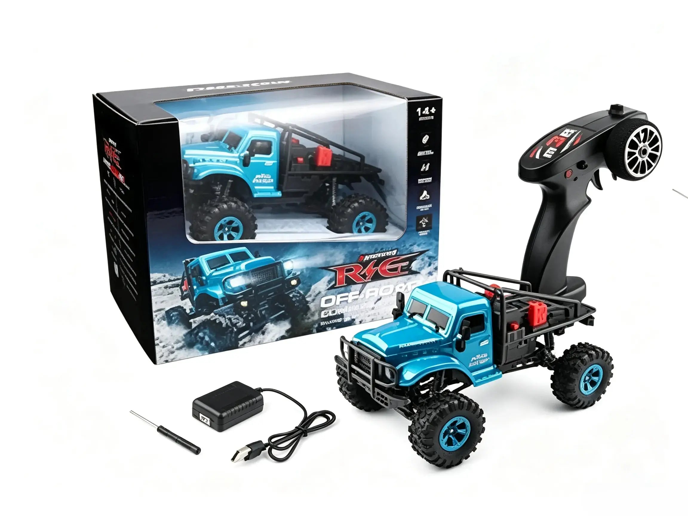 1/18 Scale 4WD Electric RC Crawler Truck with LED Lights ZD-pro RC