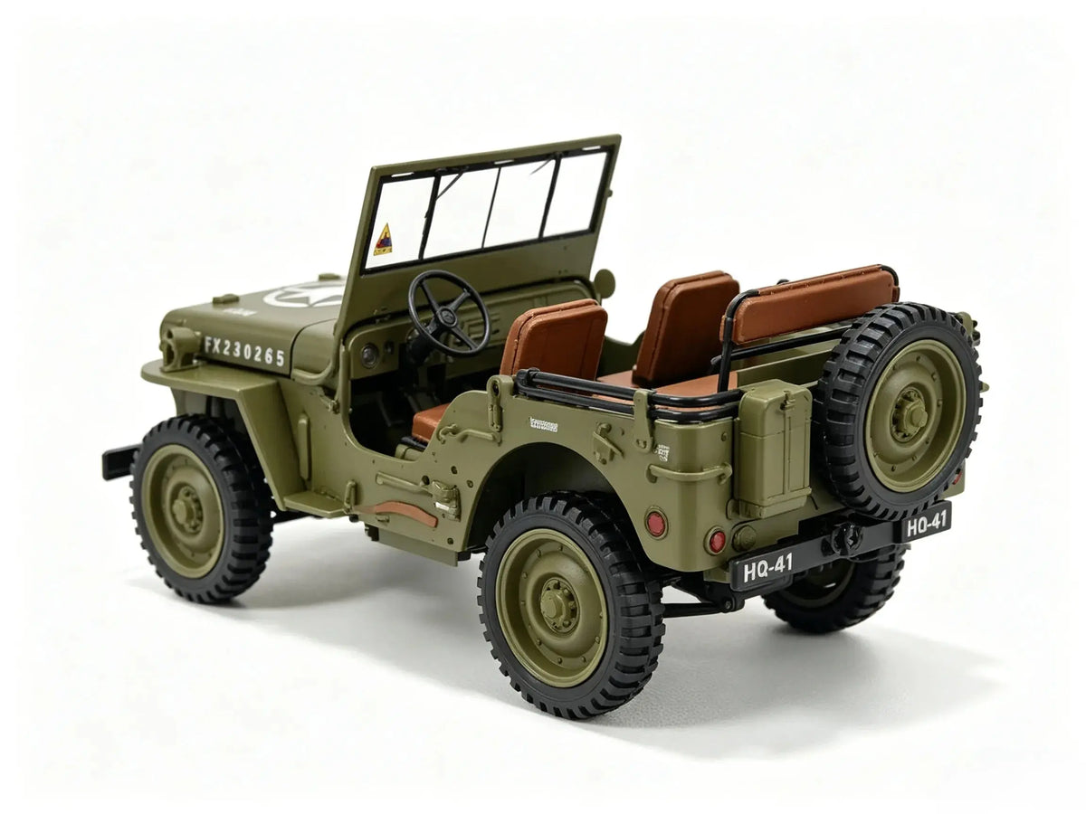 1/14 RC Military Off‑Road Jeep, Factory‑Equipped High‑Torsion Winch & Realistic Military Accessories ZD-pro RC