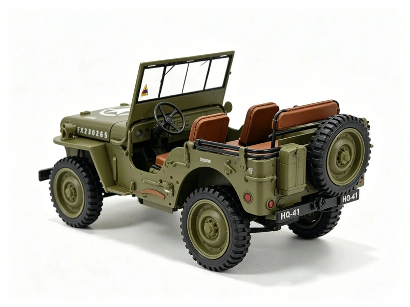 1/14 RC Military Off‑Road Jeep, Factory‑Equipped High‑Torsion Winch & Realistic Military Accessories ZD-pro RC